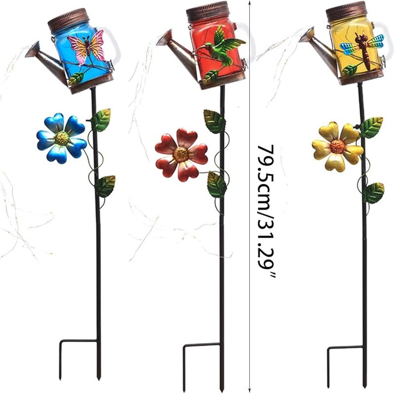 علبة سقي شمسية ضوء مصباح متوهج نمط مجوف قديم زخرفة للمنزل - Image 3